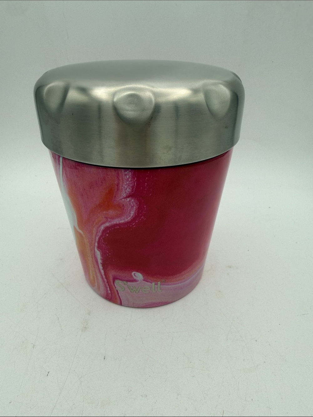 S'well Vacuum Insulated Ice Cream 16 Oz Pint Cooler Rose Agate